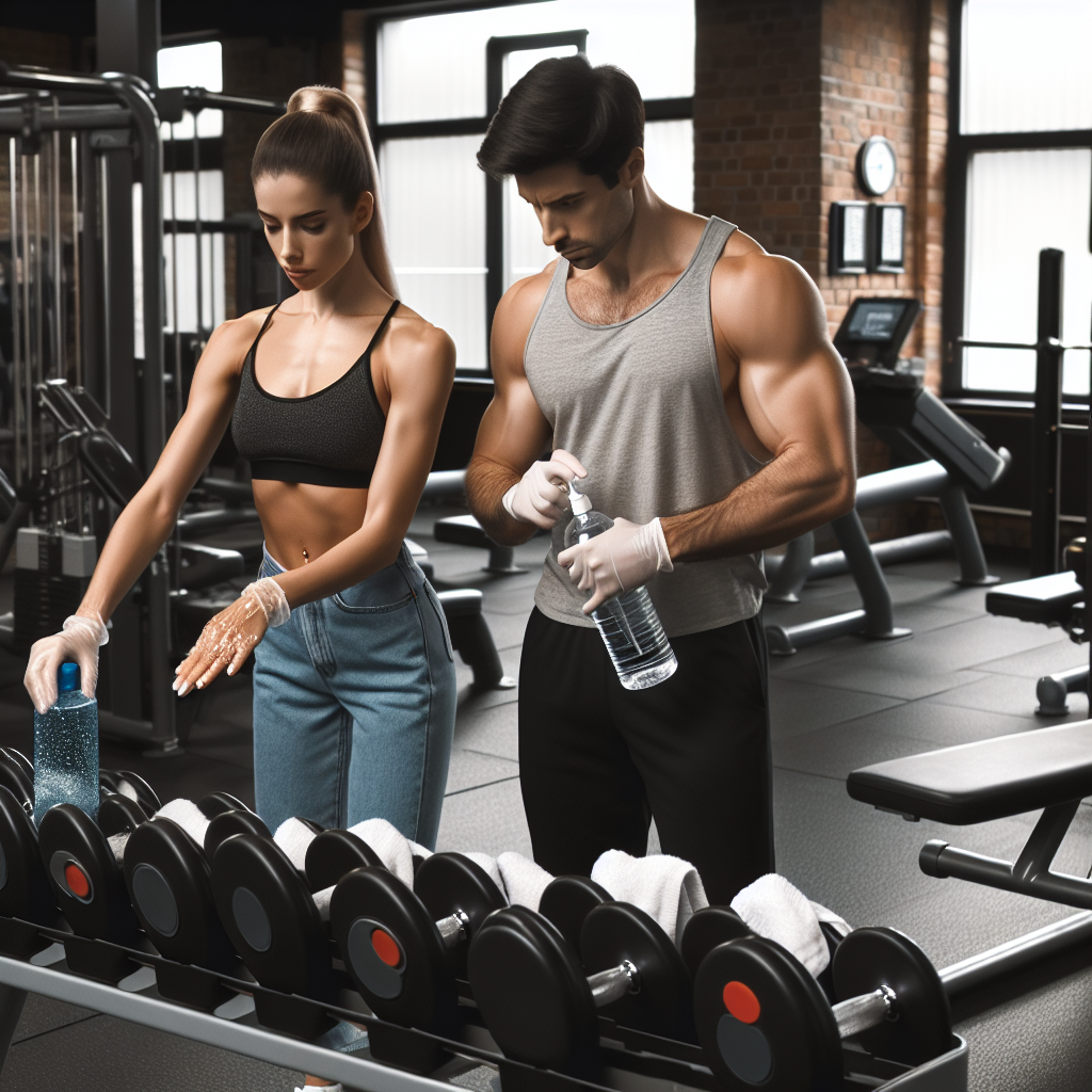 Hygiène en salle de sport pendant une séance : utilisation d'Eau Germicide après contact avec des projectiles