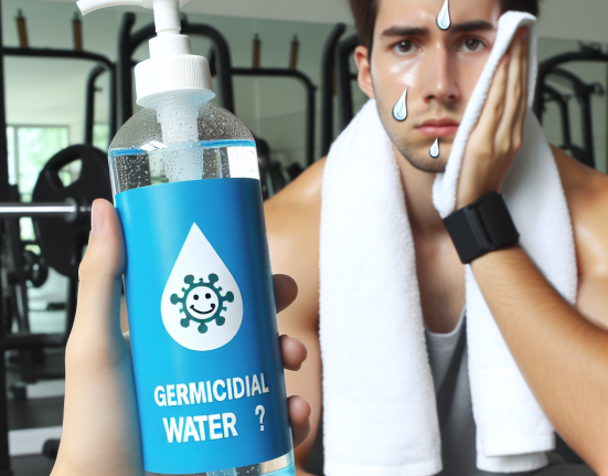 Puis-je utiliser l'Eau germicide sur mon visage après la gym ?