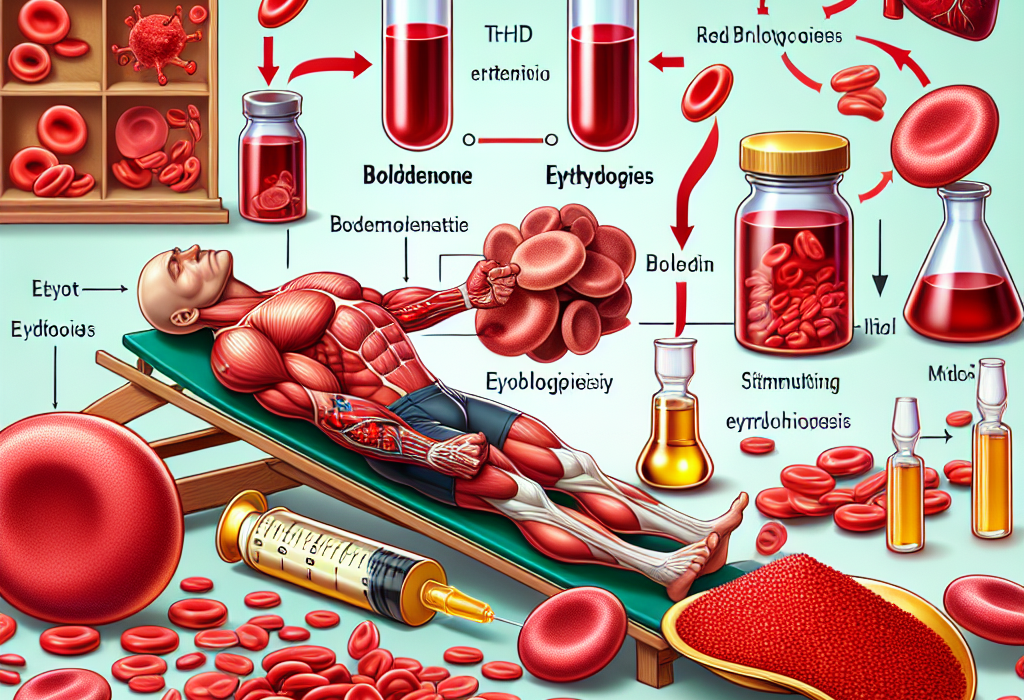 Rôle de la boldénone dans la stimulation de l'érythropoïèse et son effet sur les globules rouges.