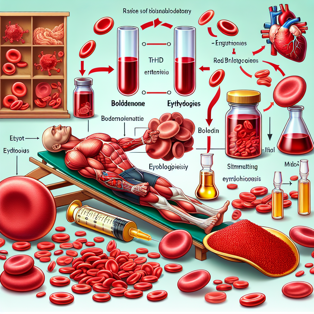 Rôle de la boldénone dans la stimulation de l'érythropoïèse et son effet sur les globules rouges.