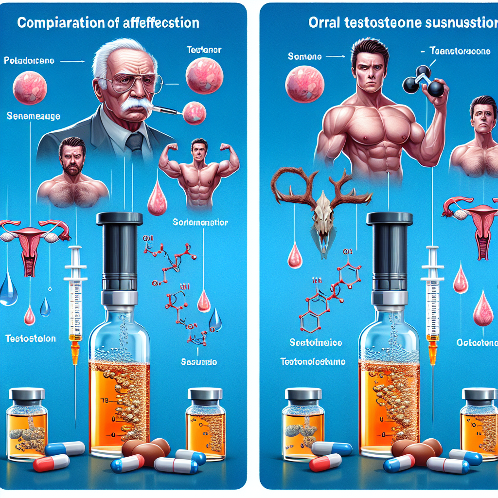 Comparaison des effets de la suspension de testostérone (aqueuse) et de la testostérone orale