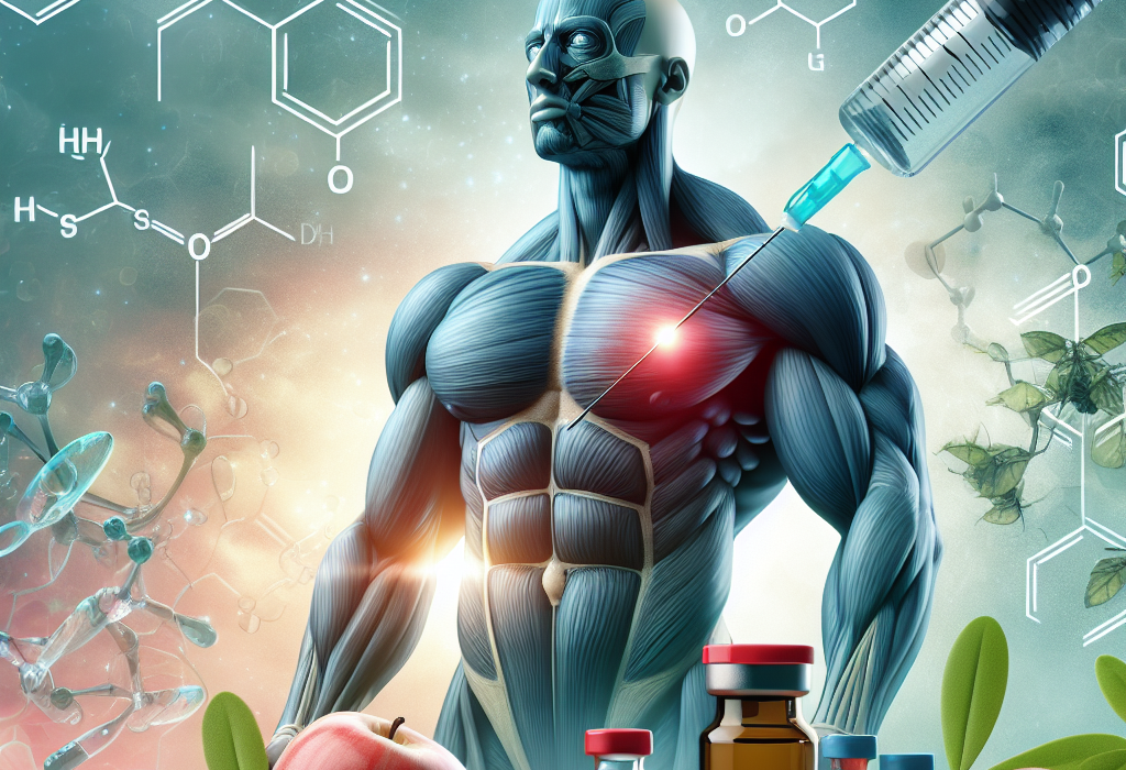 Infusion d'injection d'oxymétholone sur un fond anabolisant naturel